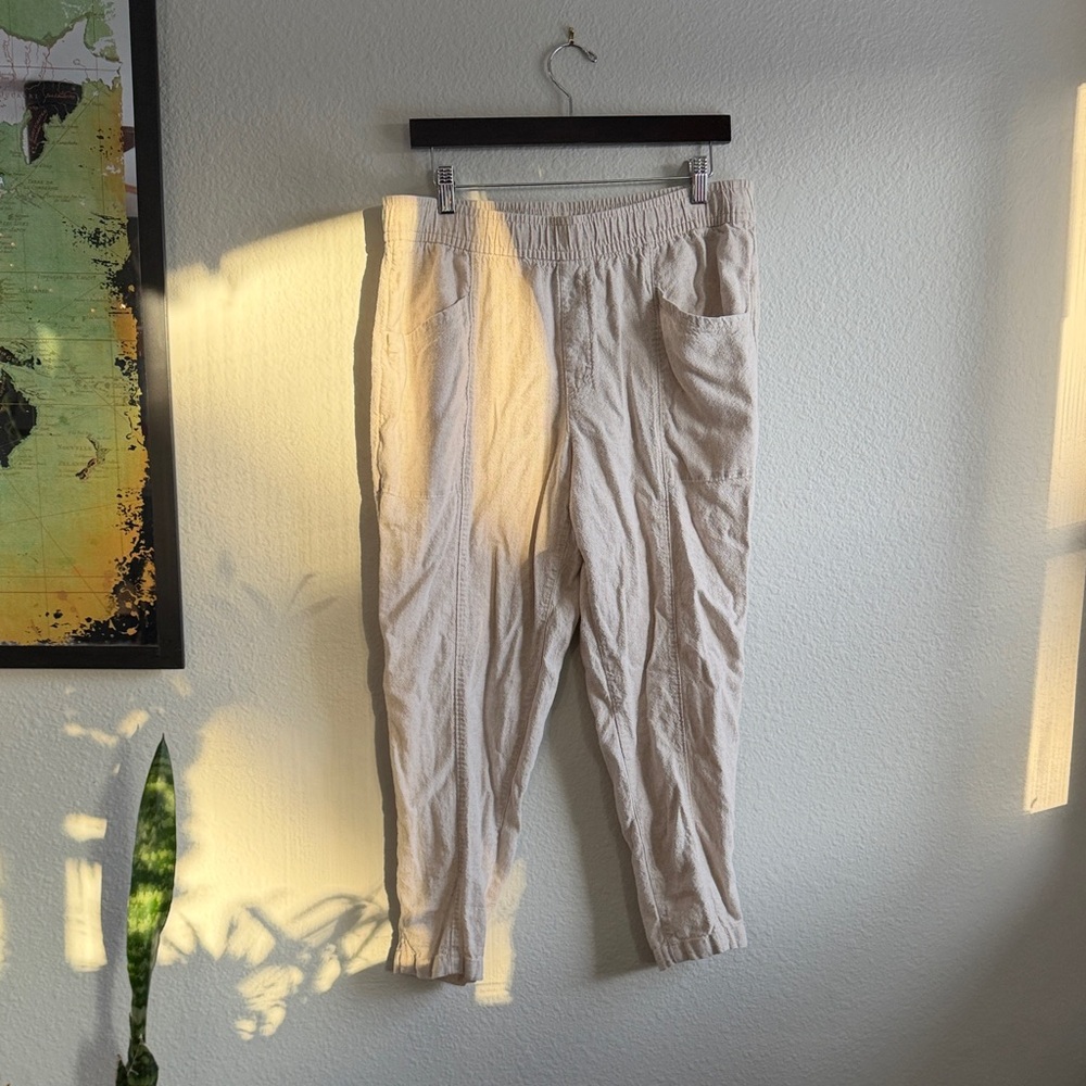 Men's Old Navy Linen Blend Cream Capri Pants